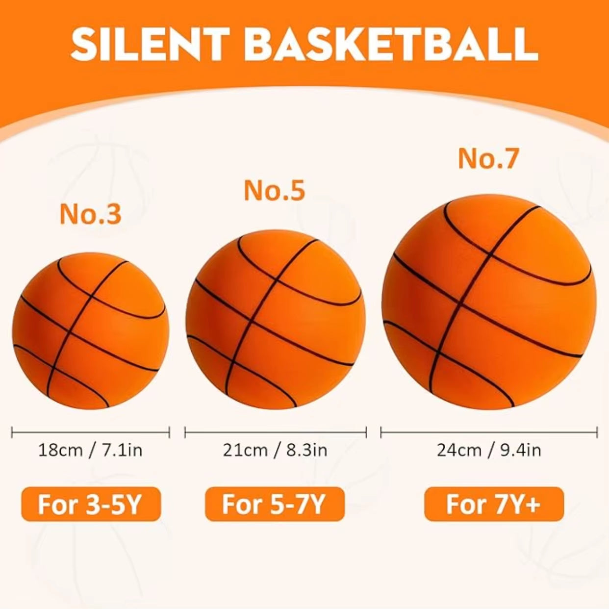 Silent Basketball,2025 Upgrade Dribble Dream Silent Basketball the Handleshh Silent Basketball Dribbling Indoor, Foam Basketball